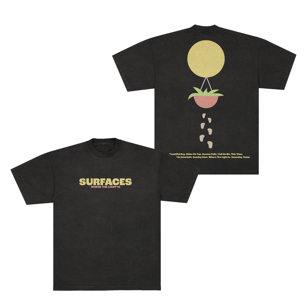 Where The Light Is Tracklist Black T-Shirt