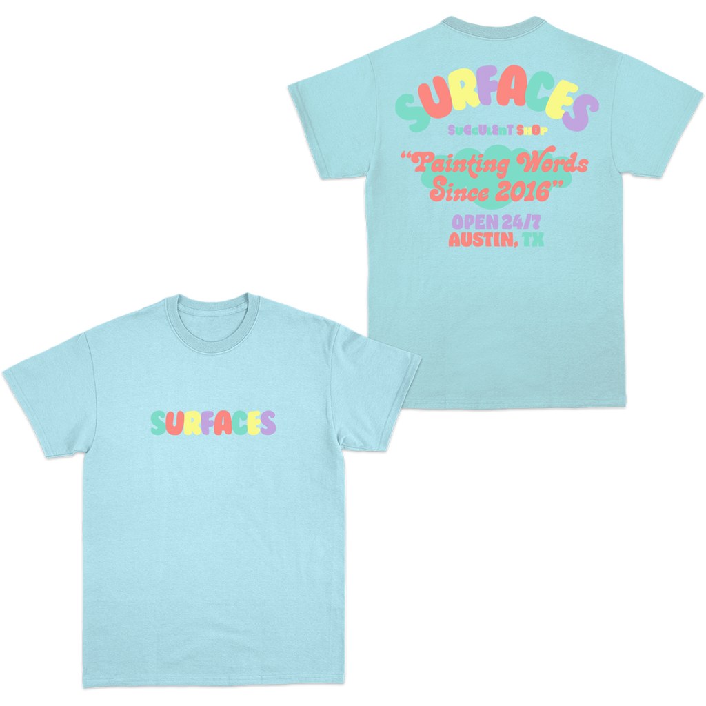 succulent merchandise Surfaces Succulent Teal Tee – Surfaces Merch
